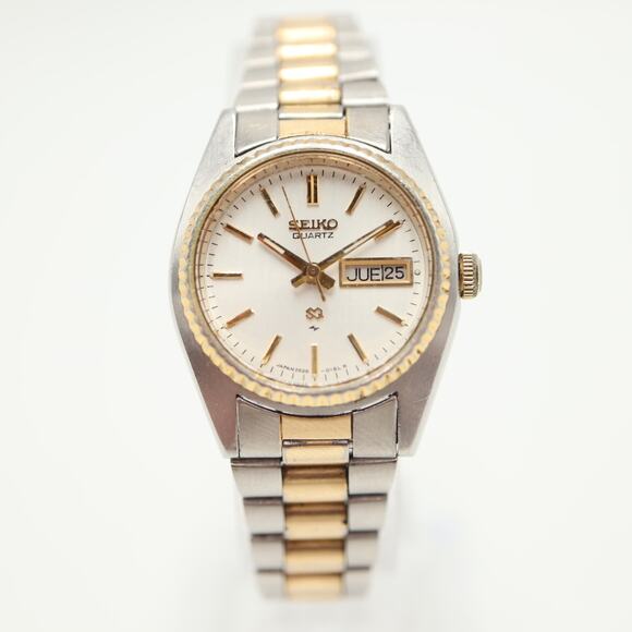 Seiko SQ Presidential Womens Two Tone Day Date Watch 2626-0159 w New Battery - Picture 4 of 16